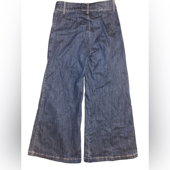 ALSHARIFA Long Wide-Leg Blue Denim Pants | Wide-legged Trousers for Women - Picture 3 of 6